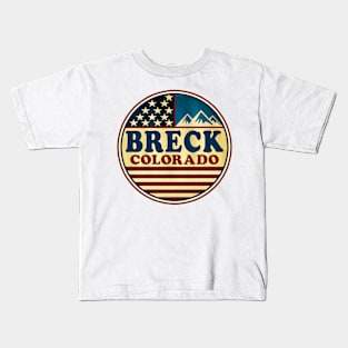 Skiing Breck Colorado Ski Breckenridge Kids T-Shirt